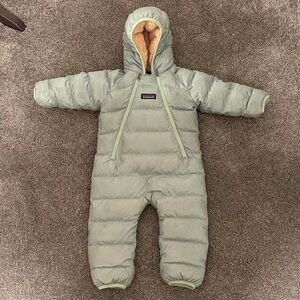 Patagonia Infant Puffer Suit in Light Green